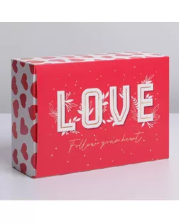 Коробка складная «Любовь», 16 × 23 × 7.5 см арт. СМЛ-200042-1-СМЛ0007182225