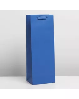 Пакет под бутылку «Синий», 13 x 36 x 10 см арт. СМЛ-222321-1-СМЛ0007184510