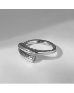 Кольцо «Минимал» две линии, цвет серебро, безразмерное арт. СМЛ-252194-2-СМЛ0009340347