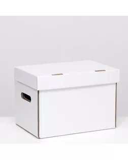 Коробка(ящик) для хранения "А4", белая, 32,5 x 23,5 x 23,5 арт. СМЛ-172576-1-СМЛ0007261905