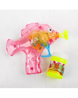 Мыльные пузыри «Рыбка-пистолет» со светом, 50 мл, цвета МИКС арт. СМЛ-102192-1-СМЛ0000728875