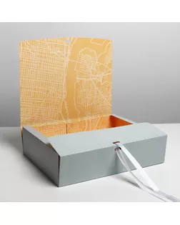 Коробка складная двухсторонняя «Путешествие», 20 × 18 × 5 см арт. СМЛ-187954-3-СМЛ0007293421