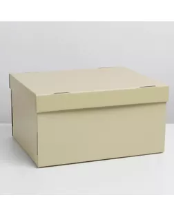 Коробка складная «Бежевая», 31,2 х 25,6 х 16,1 см арт. СМЛ-223540-1-СМЛ0007303472