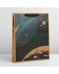 Пакет крафтовый горизонтальный «Космос», L 31 × 40 × 11,5 см арт. СМЛ-230469-1-СМЛ0007303793