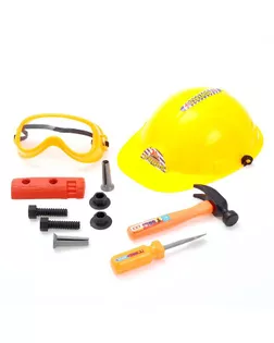 Набор инструментов «Юный строитель», 11 предметов арт. СМЛ-102206-1-СМЛ0000730696