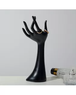 Подставка для украшений "Рука" 9,5*7*24, цвет чёрный арт. СМЛ-219227-1-СМЛ0007339315