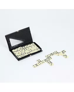 Домино "Форкас", в чехле, черные, 9х15 см арт. СМЛ-169057-1-СМЛ0007343977