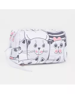 Косметичка дорожная на молнии, с ручкой, цвет белый арт. СМЛ-246470-1-СМЛ0007354108