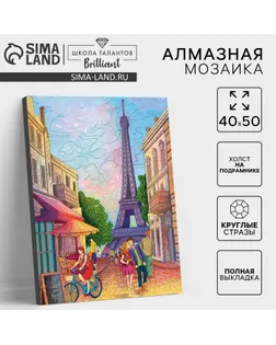 Алмазная мозаика с полным заполнением на подрамнике «Прекрасный Париж», 40 × 50 см арт. СМЛ-265397-1-СМЛ0007368222