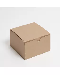 Коробка самосборная, бурая, 15 х 15 х 10 см арт. СМЛ-194563-1-СМЛ0007370797