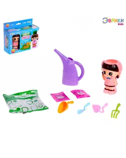 ЭВРИКИ Набор для опытов "Веселые прически, выращиваем травку", девочка арт. СМЛ-221467-1-СМЛ0007384557