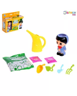 ЭВРИКИ Набор для опытов "Веселые прически, выращиваем травку", мальчик арт. СМЛ-221468-1-СМЛ0007384558