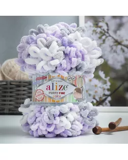 Пряжа "Puffy Fine Color" 100% микрополиэстер 14,5м/100гр (6372) арт. СМЛ-230668-1-СМЛ0007390585