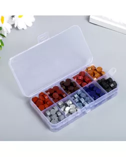 Набор сургуча "Холодные оттенки" матовый+перламутр 10 цветов 12,7х6,5х2 см арт. СМЛ-224514-1-СМЛ0007432086