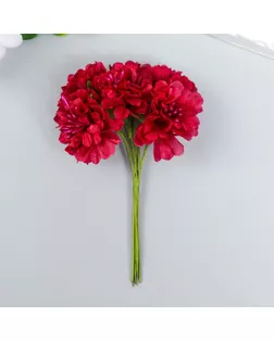 Цветы для декорирования "Пион садовый бордо" 1 букет=6 цветов 10 см арт. СМЛ-227069-1-СМЛ0007445172