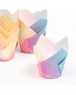 Форма для выпечки "Тюльпан", небо, 5 х 8 см арт. СМЛ-246770-1-СМЛ0007450256