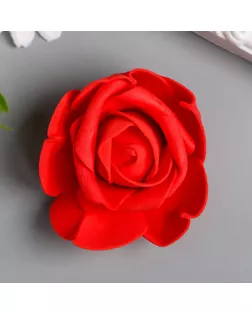 Декор для творчества "Красная роза с защипами на лепестках" d=8 см арт. СМЛ-224737-1-СМЛ0007459464