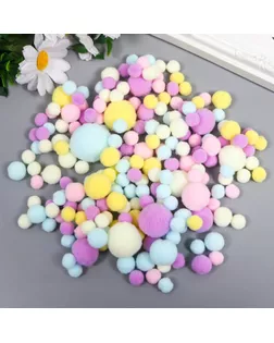 Декор для творчества "Помпончики. Макаруны" d=1-3 см набор 135 шт арт. СМЛ-228388-1-СМЛ0007459500