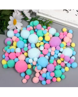 Декор для творчества "Помпончики. Конфеты" d=1-3 см набор 135 шт арт. СМЛ-228389-1-СМЛ0007459501