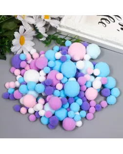 Декор для творчества "Помпончики. Звёздное небо" d=1-3 см набор 135 шт арт. СМЛ-228392-1-СМЛ0007459504