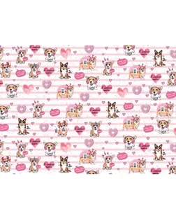 Бумага упаковочная глянцевая "Корги", 70 × 100 см,1 лист арт. СМЛ-217681-1-СМЛ0007470626