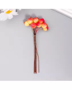 Декор для творчества "Ягодки жёлто-розовые" 1 букет=10 ягод d=1 см 10 см арт. СМЛ-246854-1-СМЛ0007488873