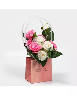 Пакет влагостойкий для цветов Gift with love, 11,5 х 12 х 8 см арт. СМЛ-246863-1-СМЛ0007489519