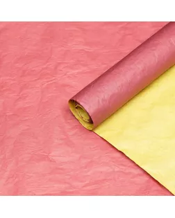 Бумага упаковочная "Эколюкс двухцветная", бордо-желтый, 0,7 x 5 м арт. СМЛ-223569-1-СМЛ0007513744