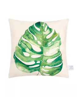 Чехол на подушку Этель "Green leaf", 40*40 см, 100 п/э, велюр арт. СМЛ-231366-1-СМЛ0007515488