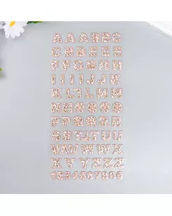 Наклейка пластик "Английский алфавит и цифры. Леопард" 31х14 см арт. СМЛ-228972-1-СМЛ0007608480