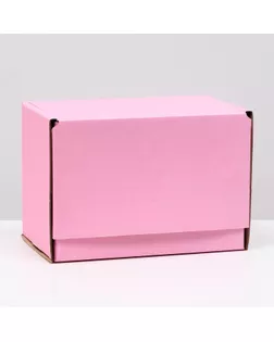 Коробка самосборная, розовая, 26,5 х 16,5 х 19 см, арт. СМЛ-230371-1-СМЛ0007610339