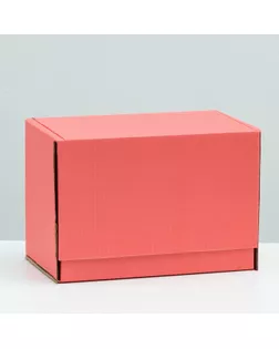 Коробка самосборная, красная, 26,5 х 16,5 х 19 см, арт. СМЛ-230618-1-СМЛ0007610340
