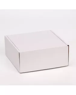 Коробка самосборная, белая, 18 х 18 х 8 см, арт. СМЛ-221692-1-СМЛ0007620644