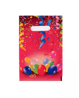 Пакет "Праздничные шары", полиэтиленовый, с вырубной ручкой, 20 х 30 см, 30 мкм арт. СМЛ-247353-1-СМЛ0007642450