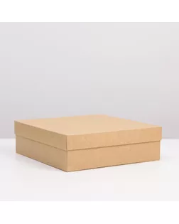 Коробка складная крафтовая 26х26х8 см арт. СМЛ-225447-1-СМЛ0007653787