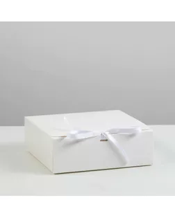 Коробка складная, белая, 15 х 15 х 5 см арт. СМЛ-224900-1-СМЛ0007653869