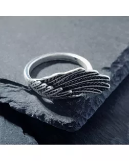 Кольцо "Перстень" крыло, цвет чернёное серебро, безразмерное арт. СМЛ-218721-1-СМЛ0007664801