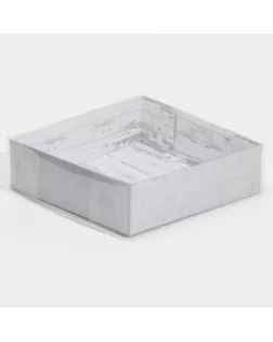 Кондитерская упаковка, коробка для макарун с PVC крышкой, «Дерево», 12 х 12 х 3.5 см арт. СМЛ-278565-1-СМЛ0007729540