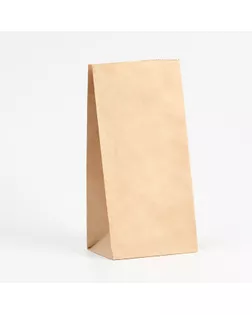 Пакет крафт бумажный, фасовочный, прямоугольное дно, 12 х 8 х 24 см, 50 г/м2 арт. СМЛ-264128-1-СМЛ0007731074
