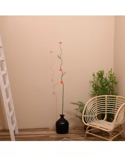 Интерьерный декор из бамбука, цветы пластик 200 см оранжевый арт. СМЛ-247733-1-СМЛ0007779958