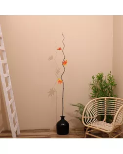 Интерьерный декор из бамбука, листья пластик 200 см оранжевый арт. СМЛ-247734-1-СМЛ0007779959