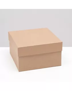 Подарочная коробка крафт, 20 х 20 х11,5 см арт. СМЛ-251312-1-СМЛ0007786190