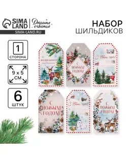 Шильдик декоративный в наборе «Волшебный праздник», 6 шт, 17 х 15 см арт. СМЛ-268426-1-СМЛ0007787524