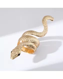 Кольцо «Змея» ребристая, цвет золото, безразмерное арт. СМЛ-269037-2-СМЛ0007790002