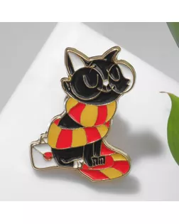 Значок «Кот» гриффиндорец, цветной в золоте арт. СМЛ-247856-1-СМЛ0007802617