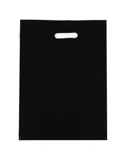 Пакет полиэтиленовый с вырубной ручкой, чёрный, 30 х 40 см, 50 мкм арт. СМЛ-248048-1-СМЛ0007819163