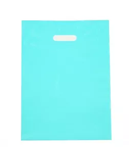 Пакет полиэтиленовый с вырубной ручкой, Бирюзовый 30-40 См, 50 мкм арт. СМЛ-248050-1-СМЛ0007819166