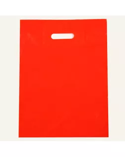 Пакет полиэтиленовый с вырубной ручкой, Красный 30-40 См, 70 мкм арт. СМЛ-248052-1-СМЛ0007819170