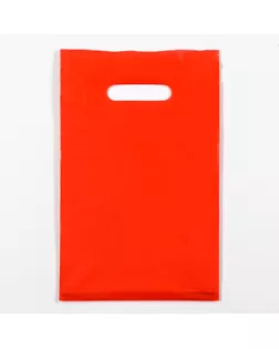 Пакет полиэтиленовый с вырубной ручкой, Красный 20-30 См, 30 мкм арт. СМЛ-248055-1-СМЛ0007819179