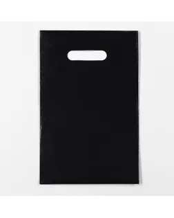 Пакет полиэтиленовый с вырубной ручкой, Черный 20-30 См, 70 мкм арт. СМЛ-248057-1-СМЛ0007819183